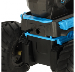 RC automobilis važiuojantis vandeniu ir šaudantis vandeniu, mėlynas