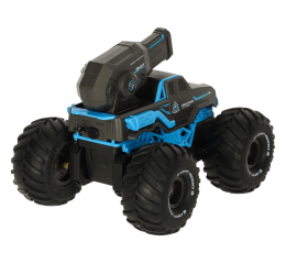 RC automobilis važiuojantis vandeniu ir šaudantis vandeniu, mėlynas