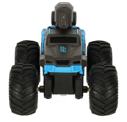 RC automobilis važiuojantis vandeniu ir šaudantis vandeniu, mėlynas