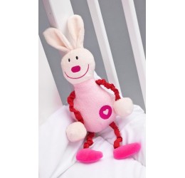 Rožinis kūdikių žaisliukas - "Kiškutis"