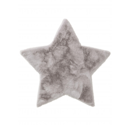 Ilgo plauko kilimas  Dave STAR  Grey 100x100 cm