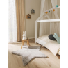 Ilgo plauko kilimas  Dave STAR  Grey 100x100 cm