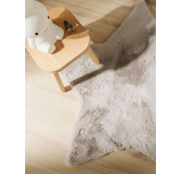 Ilgo plauko kilimas  Dave STAR  Grey 100x100 cm