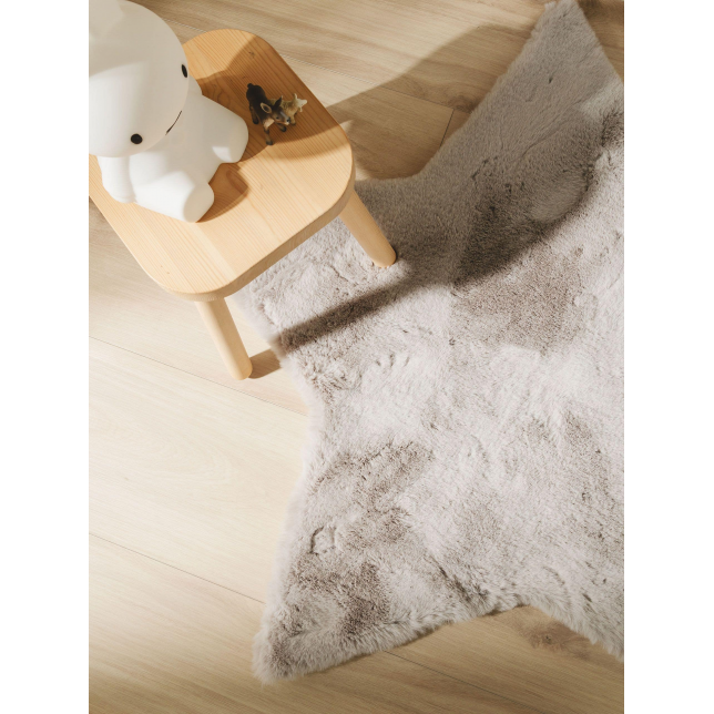 Ilgo plauko kilimas  Dave STAR  Grey 100x100 cm