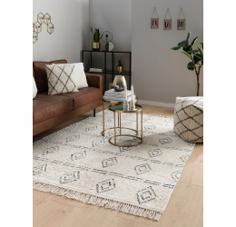 Skalbiamas medvilnės kilimas - Naomi Cream