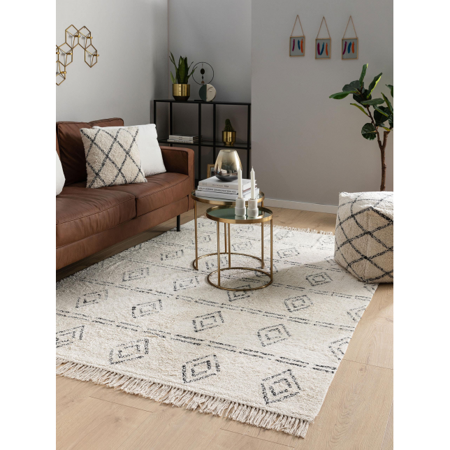 Skalbiamas medvilnės kilimas - Naomi Cream
