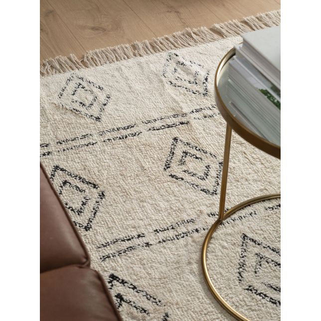 Skalbiamas medvilnės kilimas - Naomi Cream