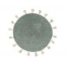 Apvalus skalbiamas kilimas Malu Green