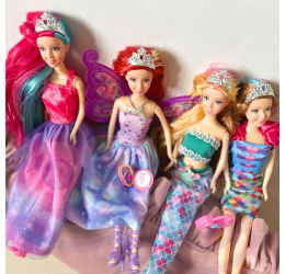 Woopie 4 stebuklngų princesių - barbių rinkinys