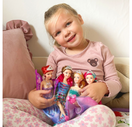 Woopie 4 stebuklngų princesių - barbių rinkinys