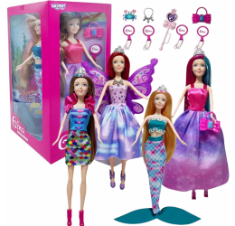 Woopie 4 stebuklngų princesių - barbių rinkinys