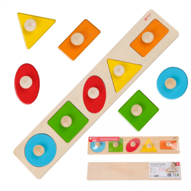 Medinė Montessori dėlionė - Figūros