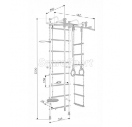 Gimnastikos sienelė  RAINBOW PRO pastel 230 cm x 52,5 cm