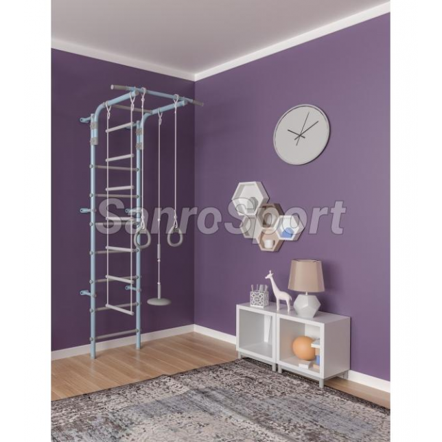 Sporto kompleksas - gimnastikos sienelė Pastel - turkio pilka, 217 cm x 52,5 cm