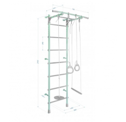 Gimnastikos sienelė Magic - 217 x 58 cm, pilka