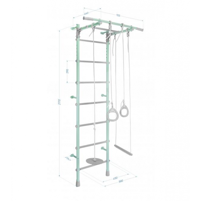 Gimnastikos sienelė montuojama prie sienos Magic - 217 x 58 cm, turkio