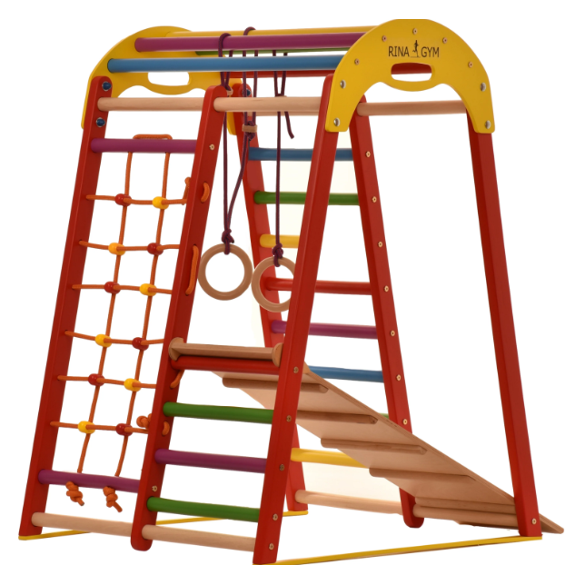 Spalvingas medinis sportui skirtas kompleksas - Triangle / 1-5m