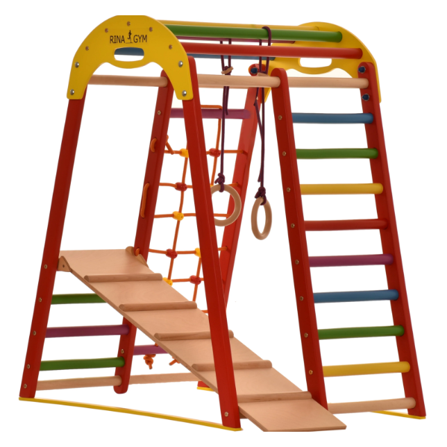 Spalvingas medinis sportui skirtas kompleksas - Triangle / 1-5m