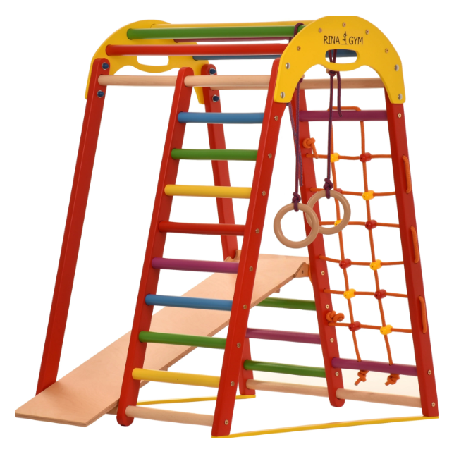 Spalvingas medinis sportui skirtas kompleksas - Triangle / 1-5m
