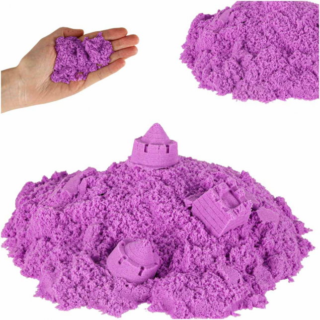 Kinetinis smėlis maišelyje, rožinės spalvos, 1kg