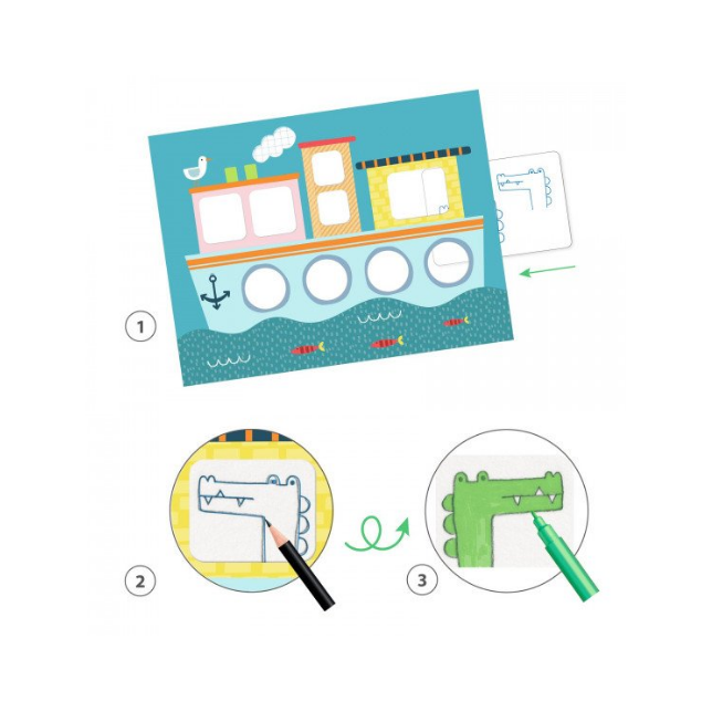 Djeco piešimo rinkinys "Autobusas"