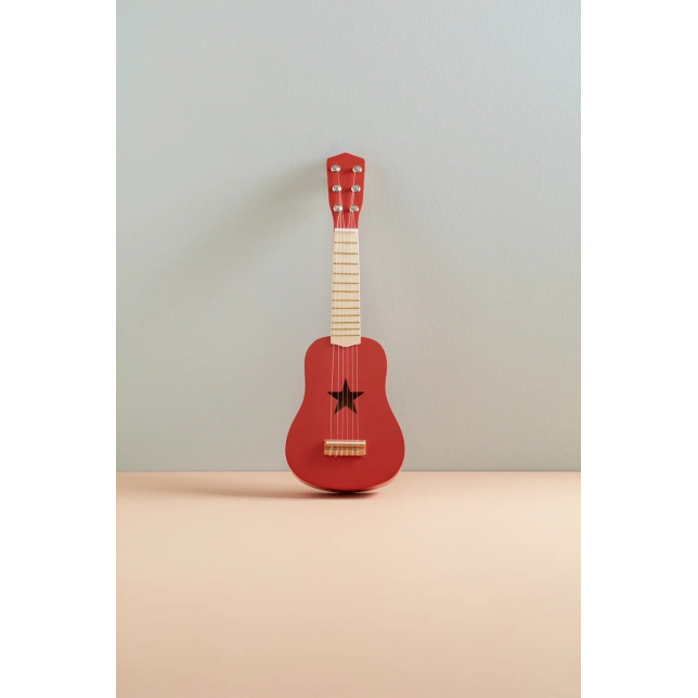 Kid concept medinė raudona gitara