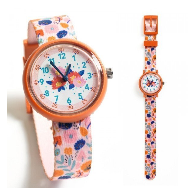 Vaikiškas laikrodukas "Gėlės"