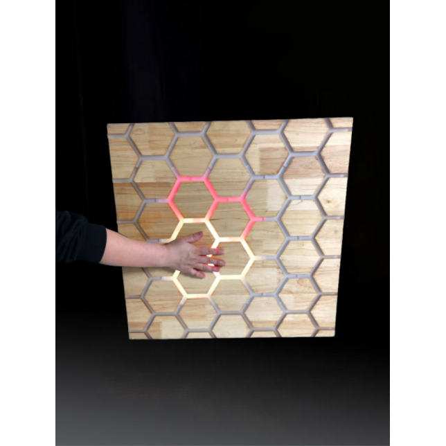 Interaktyvus sieninis šviesų skydelis Honeycomb