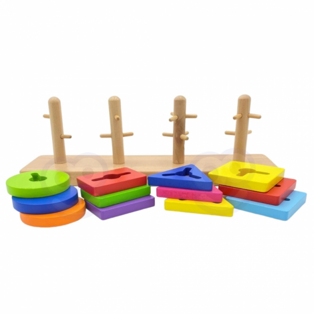 Montessori formelių rūšiuoklė "Spalvų gama"
