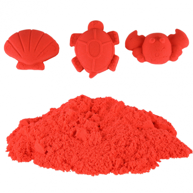 Raudonas kinetinis smėlis, 1kg