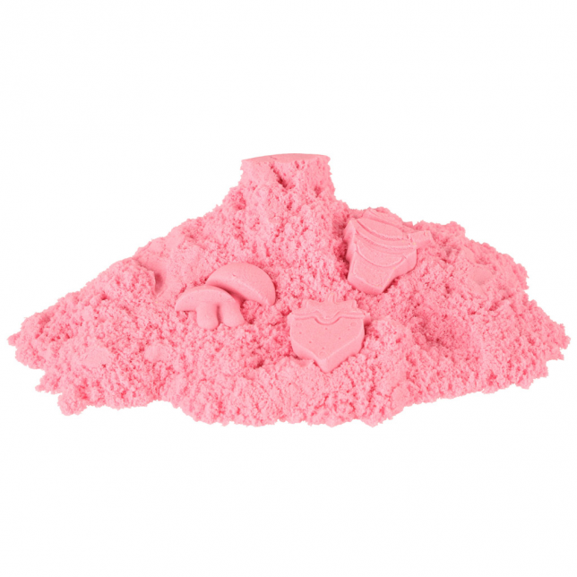 Kinetinis smėlis maišelyje, rožinės spalvos, 1kg