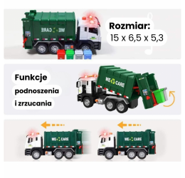Žaislinis sunkvežimis - šiukšliavežys 1:10