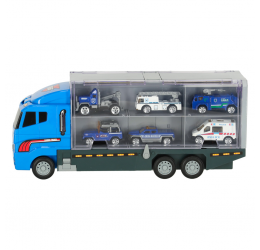 Sukvežimis su mažais automobiliukais ''Policija''