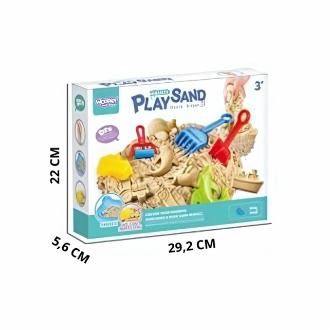 Woopie kinetinio smėlio rinkinys su formelėmis 500g.