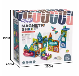 Woopie 3D magnetinis konstruktorius, 42 detalės