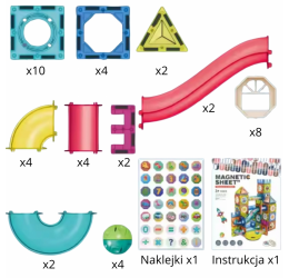 Woopie 3D magnetinis konstruktorius, 42 detalės