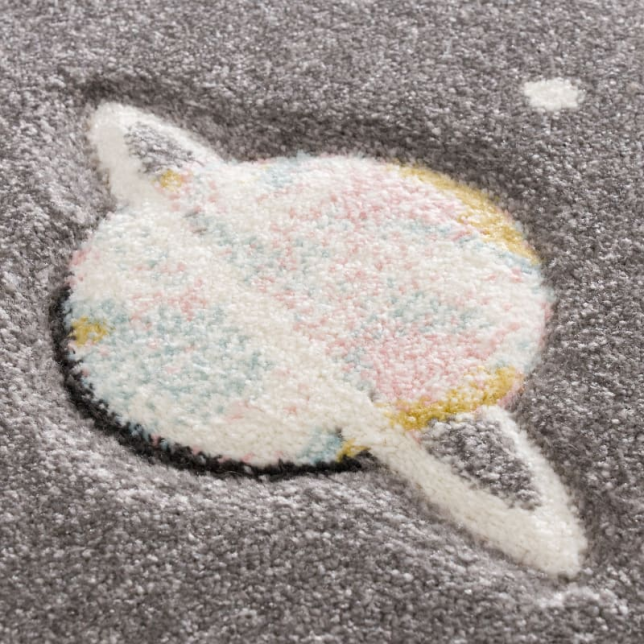Pilkas kilimas vaikų kambariui - Cosmos