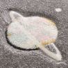 Pilkas kilimas vaikų kambariui - Cosmos