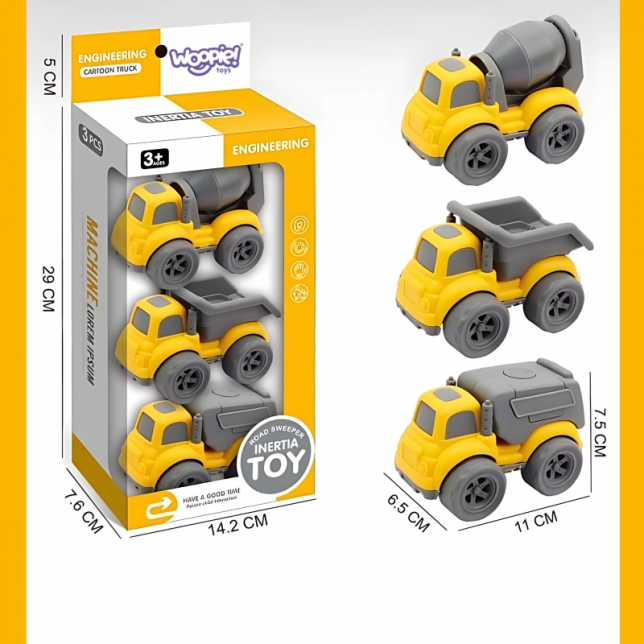 Woopie 3 statybinių automobilių rinkinys