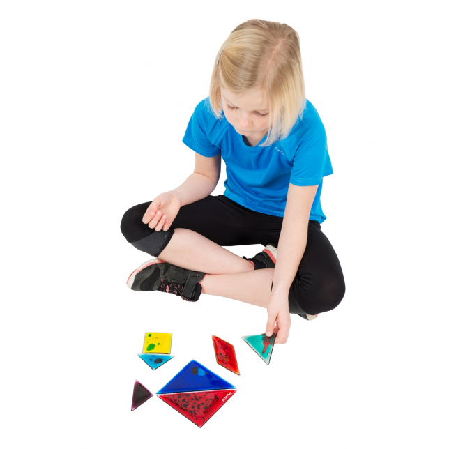 Gelio užpildytų formų Tangram rinkinys