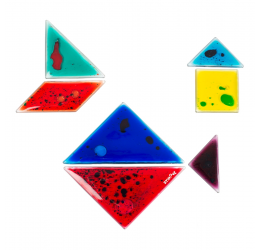 Gelio užpildytų formų Tangram rinkinys
