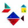 Gelio užpildytų formų Tangram rinkinys