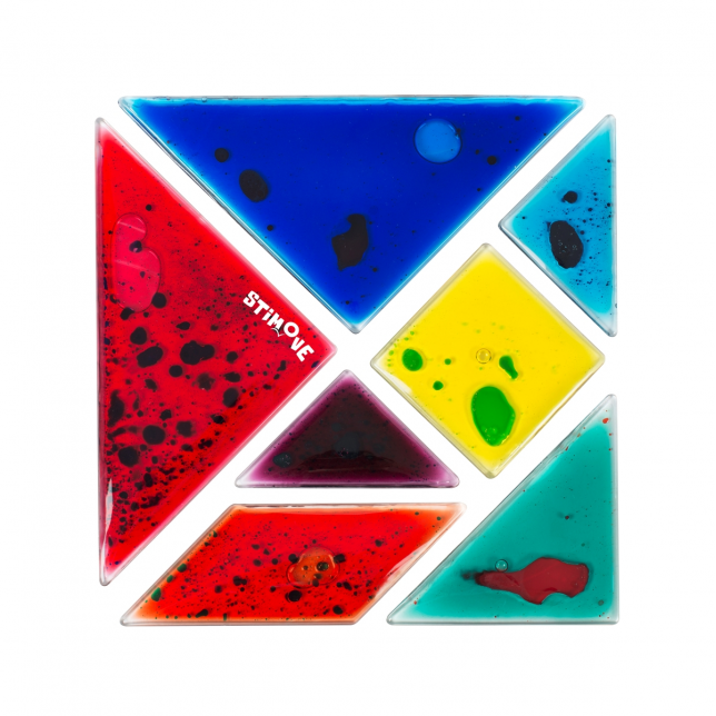 Gelio užpildytų formų Tangram rinkinys