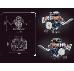 Konstruktorius su šviesomis ir judesiais ''Motor'' 665d.