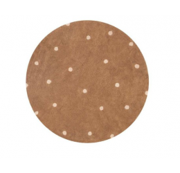 Apvalus skalbiamas kilimas - Chesnut Dot