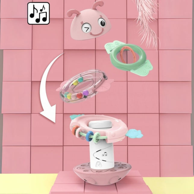 Kūdikių žaislas - Linksmoji bitutė, rožinis