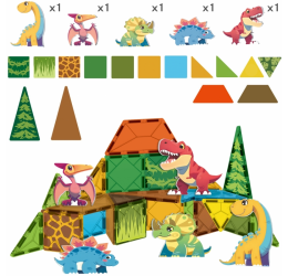 Magnetinis konstruktorius - Dinozaurai, 30 dalių