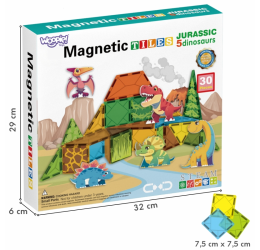 Magnetinis konstruktorius - Dinozaurai, 30 dalių
