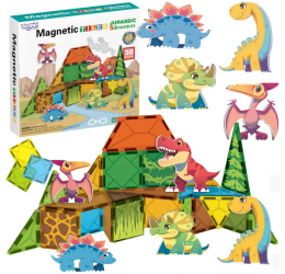 Magnetinis konstruktorius - Dinozaurai, 30 dalių