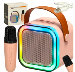 USB Bluetooth kolonėlė su mikrofonu, rožinė